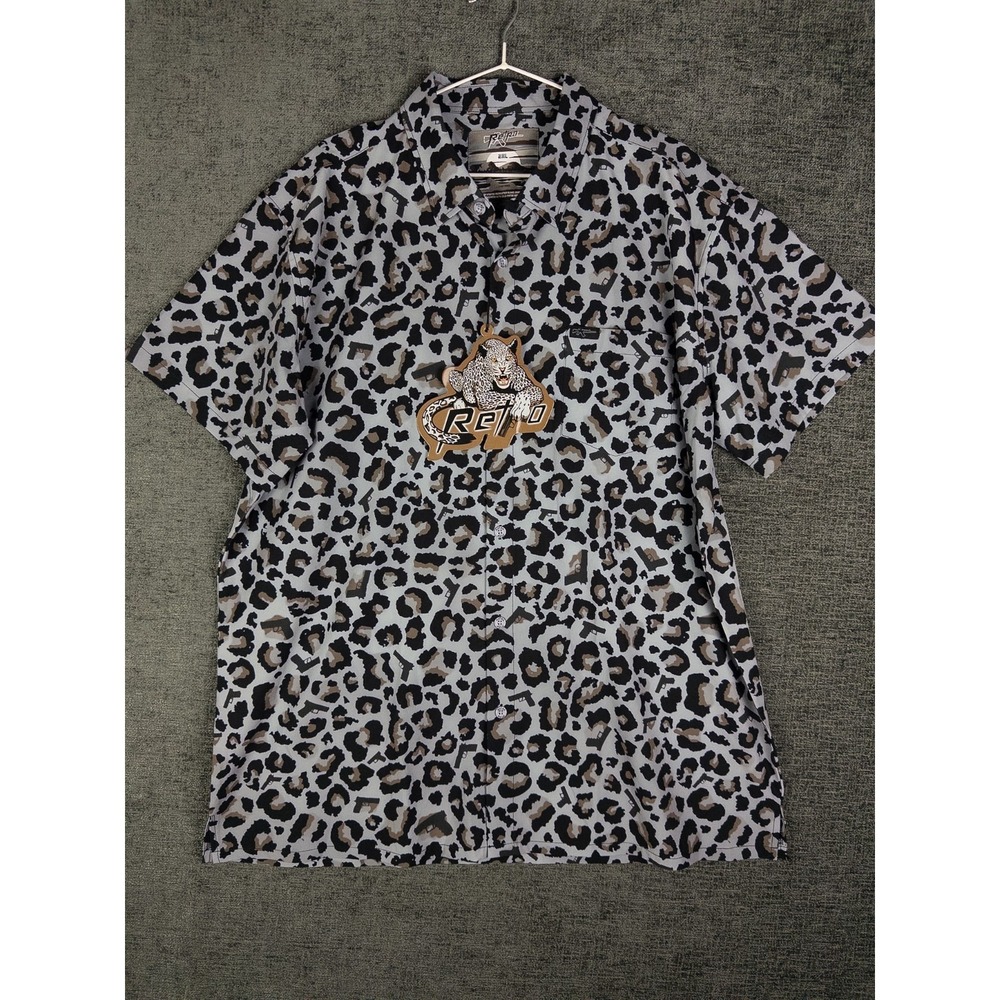 NWT‎ Retro Rifle Shirt Mens 2XL Leopard Vacations Resort Safari Party